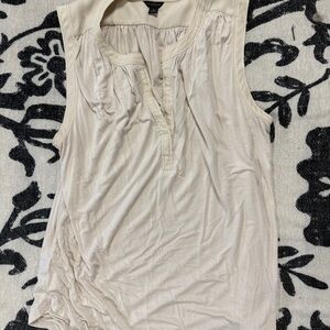 Ann Taylor Ivory Sleeveless Tank Top